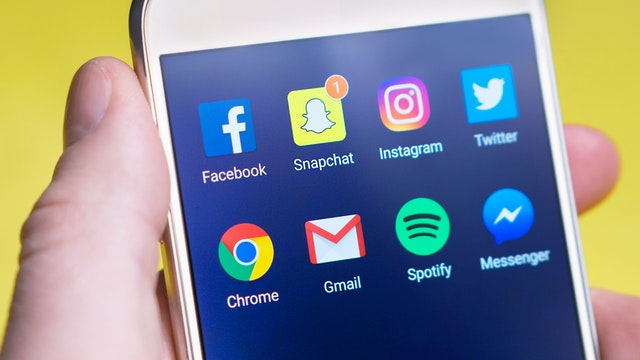 social media apps on smartphone