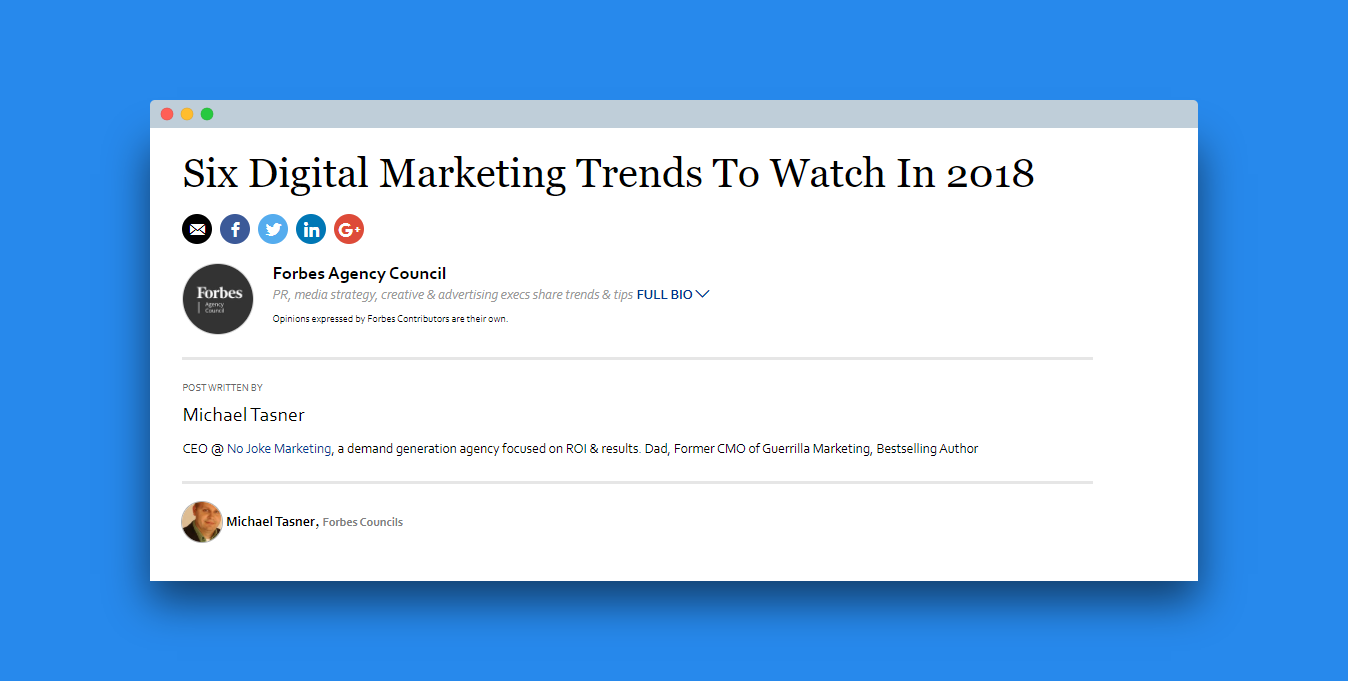 2018 digital marketing trends